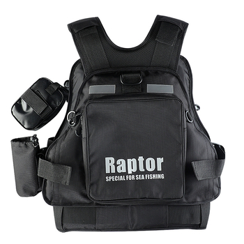 Raptor G6 Makšķerēšanas Glābšanas Veste ar Lielu Peldspēju, 8 Kabatas, Oxford Audums, Pearl Cotton Pildījums, Japāņu Stila Īss