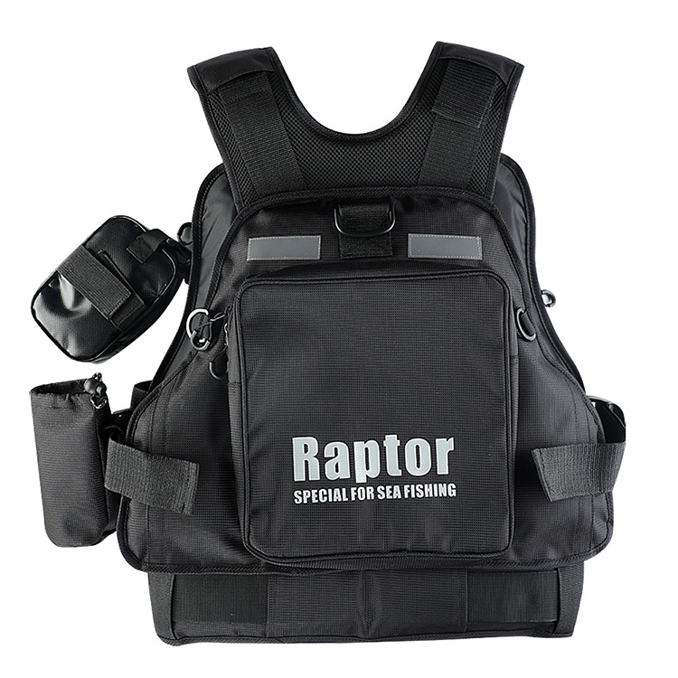 Raptor G6 Makšķerēšanas Glābšanas Veste ar Lielu Peldspēju, 8 Kabatas, Oxford Audums, Pearl Cotton Pildījums, Japāņu Stila Īss