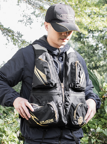 Urade Dzīvības veste akmeņu zvejai pieaugušajiem, Liela plūstība, 6 kabatas, Oxford audums, Pārvietojamā niršanas veste