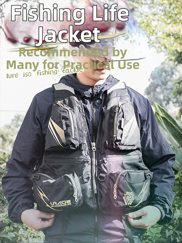 Urade Dzīvības veste akmeņu zvejai pieaugušajiem, Liela plūstība, 6 kabatas, Oxford audums, Pārvietojamā niršanas veste