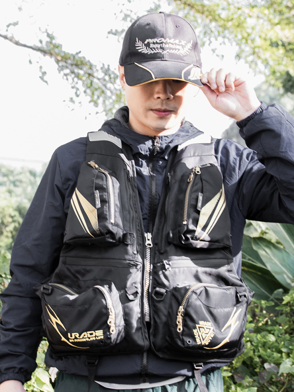 Urade Dzīvības veste akmeņu zvejai pieaugušajiem, Liela plūstība, 6 kabatas, Oxford audums, Pārvietojamā niršanas veste