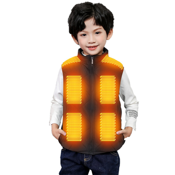Dječja električno grijana vest – unisex, USB punjenje, zimska odjeća, 85% pamuk, poliester podstava, debela tkanina, za djecu iznad 8 godina (oko 140 cm)