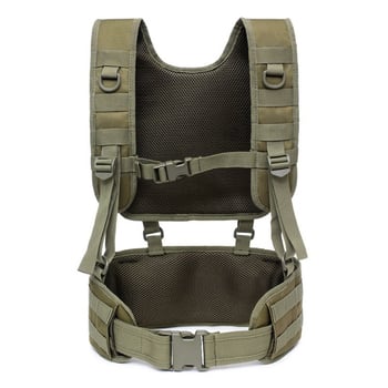 Taktički pojas i prsluk set - 600D Oxford tkanina, prozračan, unisex, za outdoor sport, proširiv, vojni kamuflažni stil