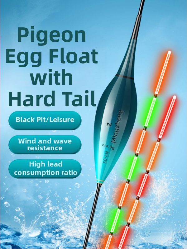 Karpio žvejybos plūdė su elektroniniu naktiniu apšvietimu, aukšta kibimo jautrumas, spalvų keitimas, dienos ir nakties naudojimui — nano plūdės medžiaga, Mingzheng fishing tackle