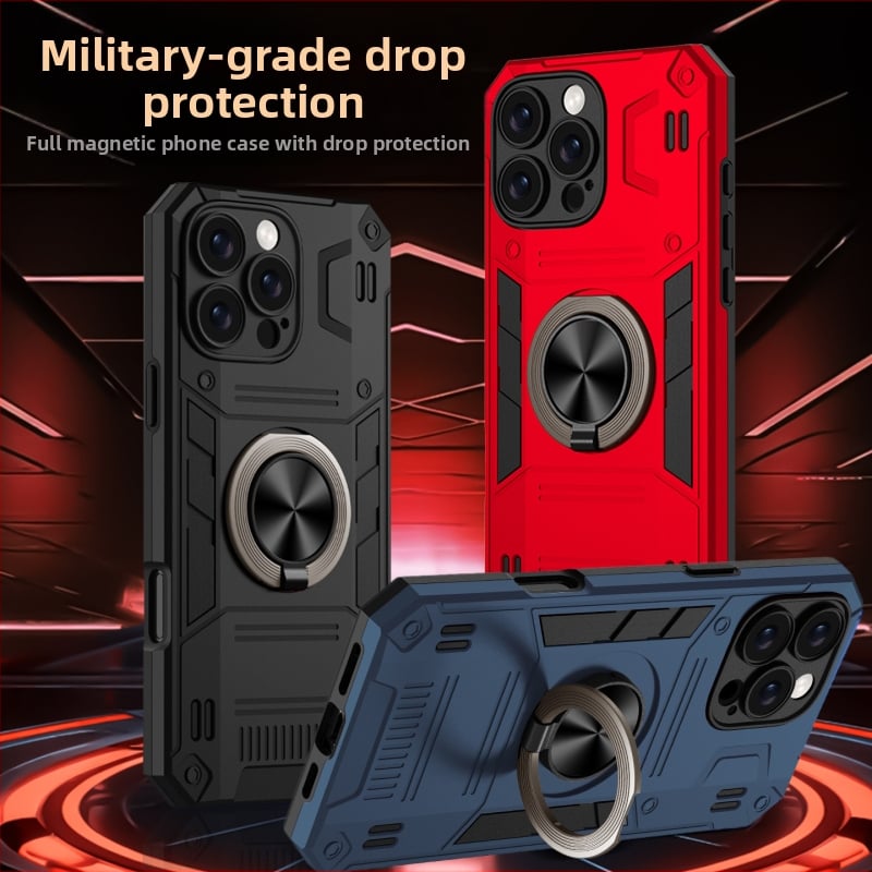 Husă pentru telefon cu inel pentru prindere și acoperire completă – TPU, turnare prin injecție, personalizabilă