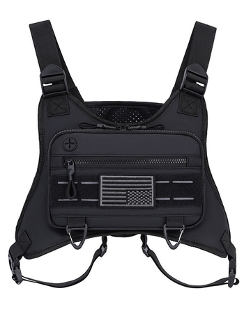 Хайкинг раница с тактически стил, дишаща и водоустойчива, ултра лека, с въздушна презрамка (600D филм; дишаща, водоустойчива, ултра лека; подплата: полиестер; есен 2023)