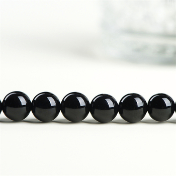 Obsidijanove perle – Polirane okrugle perle, Plemeniti uzorak, Luksuzan stil – Dodatni pribor
