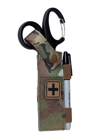 Тактическа чанта за първа помощ с ножици и маркер – две в едно, ултра лека, полиестер, марка elytra, унисекс, за външни спортове, камуфляжен дизайн