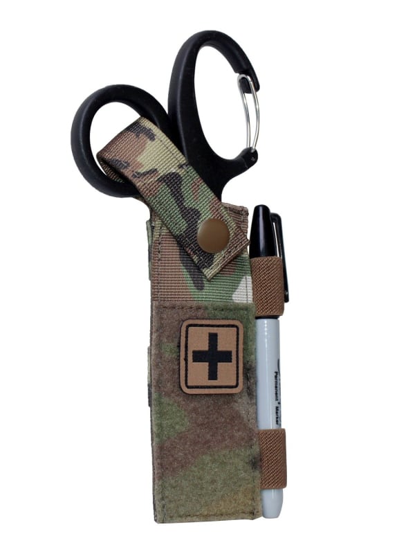 Тактическа чанта за първа помощ с ножици и маркер – две в едно, ултра лека, полиестер, марка elytra, унисекс, за външни спортове, камуфляжен дизайн