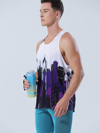 Unisex greitai džiūstanti tinklinė liemenė bėgimui, 100% poliesteris, lengva treniruotėms ir maratonui