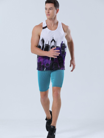 Unisex greitai džiūstanti tinklinė liemenė bėgimui, 100% poliesteris, lengva treniruotėms ir maratonui