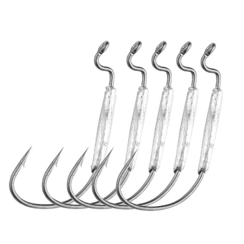 Baot Kuka s olovnom glavom i olovnim zakrenutim kukom za riječnu ribolov, kategorija: udica, pakiranje: 1000 kom