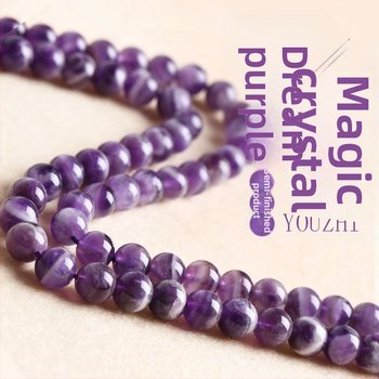 Χάντρες αμέθυστου για DIY — αρχικός σχεδιασμός, μάρκα Rong Jiali Crystal, συσκευασία χύμα