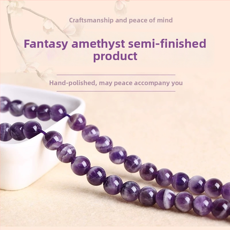 Χάντρες αμέθυστου για DIY — αρχικός σχεδιασμός, μάρκα Rong Jiali Crystal, συσκευασία χύμα