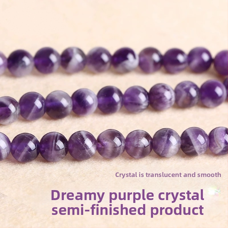 Χάντρες αμέθυστου για DIY — αρχικός σχεδιασμός, μάρκα Rong Jiali Crystal, συσκευασία χύμα