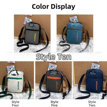 Uniszex kültéri váll- és keresztpántos táska Oxford anyagból, cipzár, nylon bélés, függőleges négyzet alakú, belső zseb