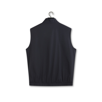 Мъжки двустранен жилет от кашмир, стойка яка, цип отпред, свободен крой, странични джобове, подплата нейлон, едноцветен, за пролет и есен