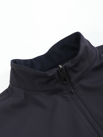 Мъжки двустранен жилет от кашмир, стойка яка, цип отпред, свободен крой, странични джобове, подплата нейлон, едноцветен, за пролет и есен