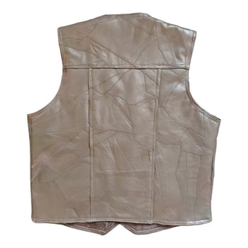 Muška vest od prave kože, otporna na vjetar, za četiri sezone, vintage kardigan stil, V-izrez, jednostruko kopčanje