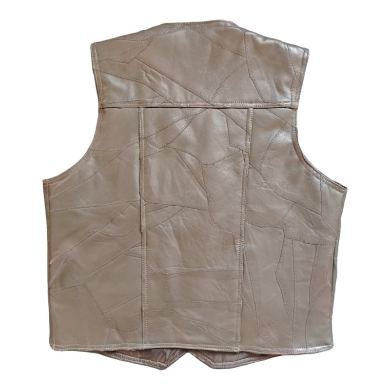 Muška vest od prave kože, otporna na vjetar, za četiri sezone, vintage kardigan stil, V-izrez, jednostruko kopčanje