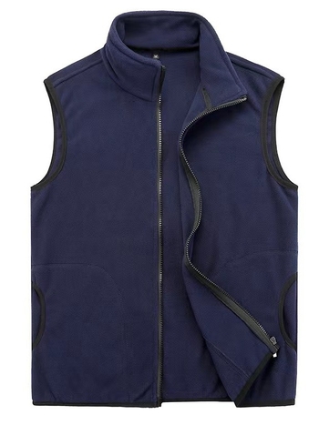 Polar fleece vest s logom za radnu odjeću i promociju, casual cardigan stil, slim fit, zip, podstava iz poliestera