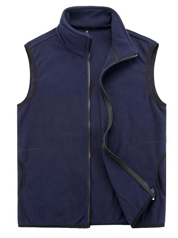 Polar fleece vest s logom za radnu odjeću i promociju, casual cardigan stil, slim fit, zip, podstava iz poliestera
