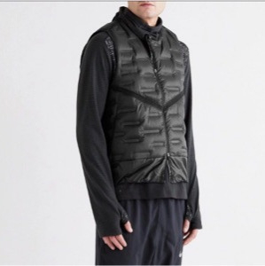 Vesta pentru bărbați, croială lejeră, guler înălțat, fermoar, căptușeală ușoară, poliester