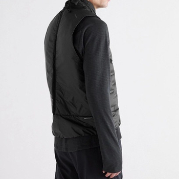 Vesta pentru bărbați, croială lejeră, guler înălțat, fermoar, căptușeală ușoară, poliester