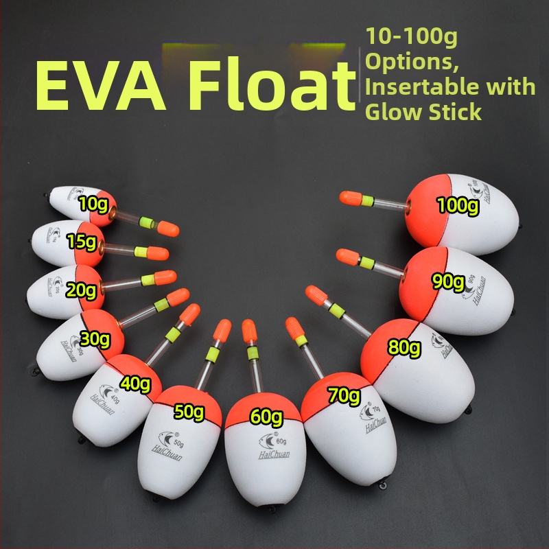 Žvejybos plūdė su vertikaliu dreifu • EVA putų medžiaga • Šviesos įdėklas • Prekės ženklas: Fishing Reiki