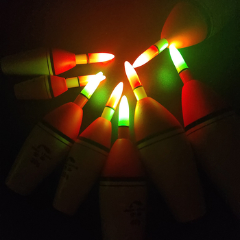 Išorinė elektroninė plūdė jūros žvejybai, EVA, spalvos keitimas, mirgėjimas, ilga olivinės formos ABO plūdė