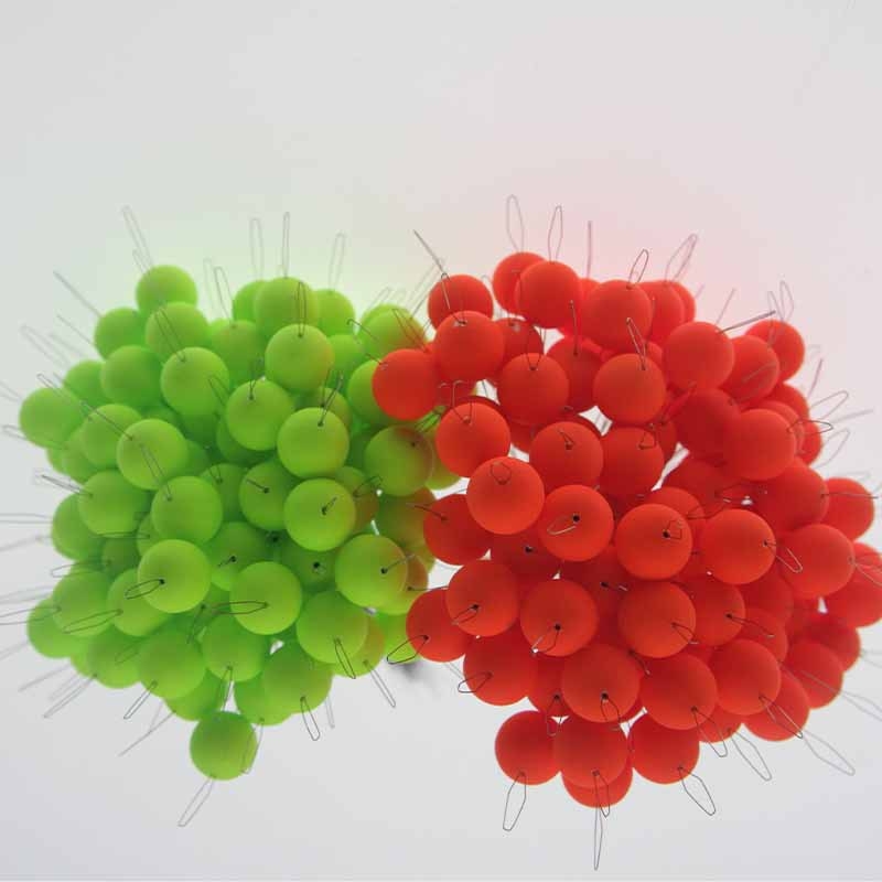 Diao yuren седемзвезден кръгъл поплавък за риболов, пластмасов, балоноподобен дизайн