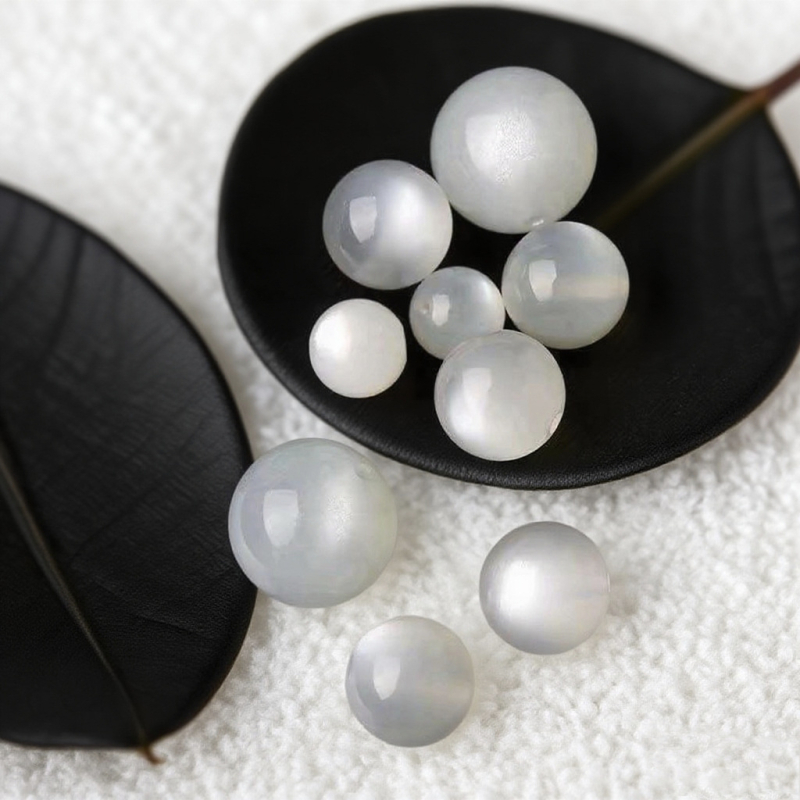 Kristalne perle za DIY nakit – labave kuglice, kružnog oblika, polirane, modern stil