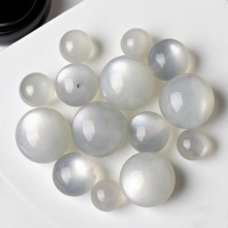 Kristalne perle za DIY nakit – labave kuglice, kružnog oblika, polirane, modern stil
