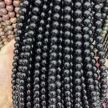 8 mm crne obsidijanske okrugle perle, komponente za DIY nakit, labave perle