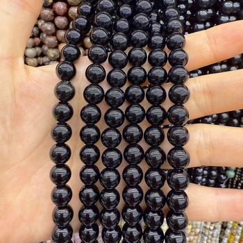 8 mm crne obsidijanske okrugle perle, komponente za DIY nakit, labave perle