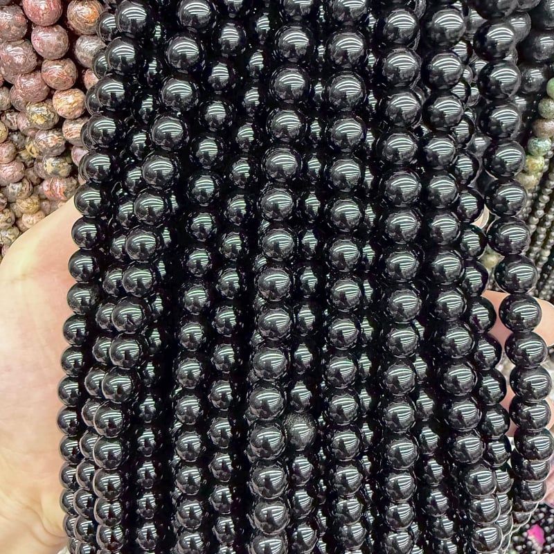 8 mm crne obsidijanske okrugle perle, komponente za DIY nakit, labave perle