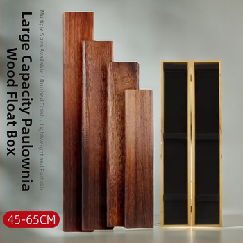 Paulownia drevená plávajúca škatuľka na uloženie rybárskeho vybavenia, veľká kapacita