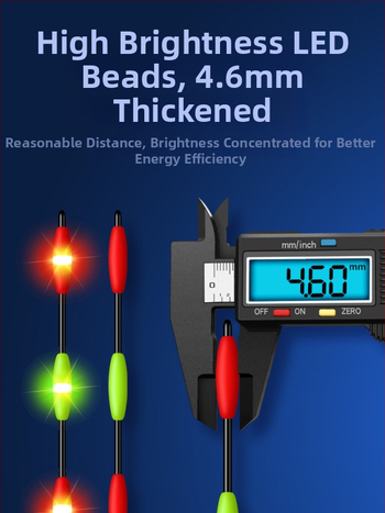 Eagle Eye elektronický plavák na rybolov s vertikálnym driftom, LED osvetlenie na deň i noc, hrubý tvrdý chvost