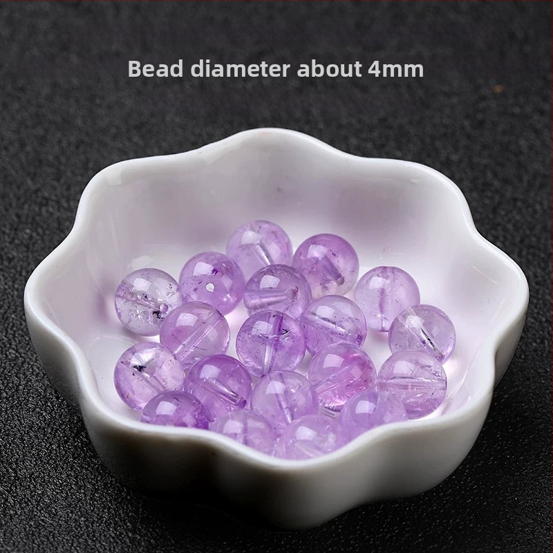 Huige Square Αμέθυστος κυκλικές χάντρες – DIY κοσμήματα, λείανση και γυάλισμα, Μαζική συσκευασία