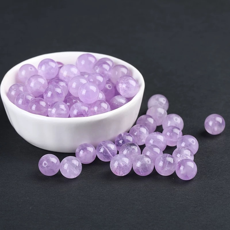Huige Square Αμέθυστος κυκλικές χάντρες – DIY κοσμήματα, λείανση και γυάλισμα, Μαζική συσκευασία
