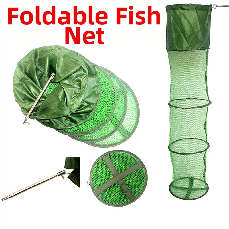 Sulankstomas nailoninis žvejybos tinklo krepšys su kraštų apsauga — Royal Fishing Outdoor