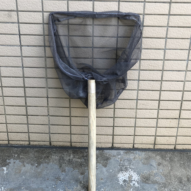 Kézzel készített halászháló fa nyéllel halak és garnélarák számára