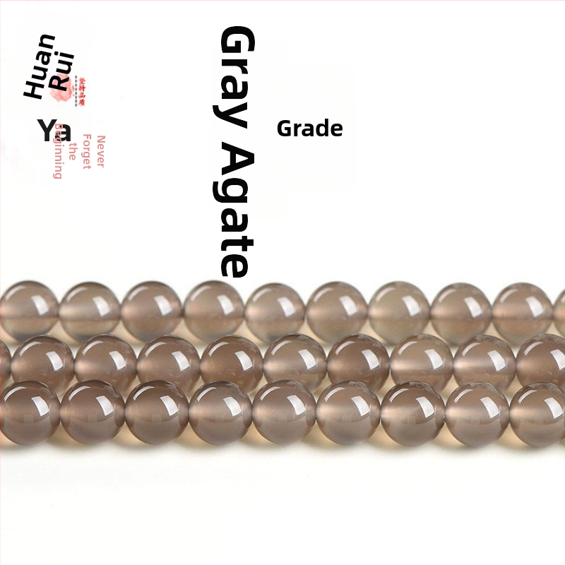 Prirodne 7A sive agat kuglice za DIY nakit