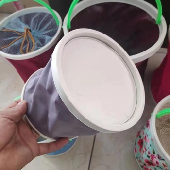 Sklopiva plastična kanta za vodu za ribolov i pranje automobila s užetom