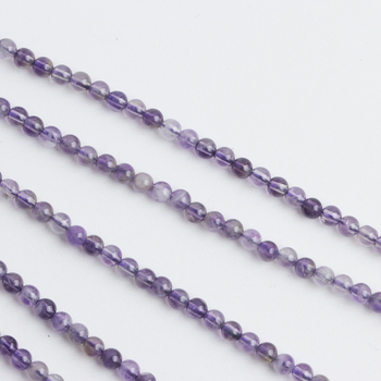 Prirodne ametistne labave perle, 3 mm okrugle, ljubičasti ametist DIY poluproizvodi
