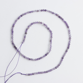 Prirodne ametistne labave perle, 3 mm okrugle, ljubičasti ametist DIY poluproizvodi