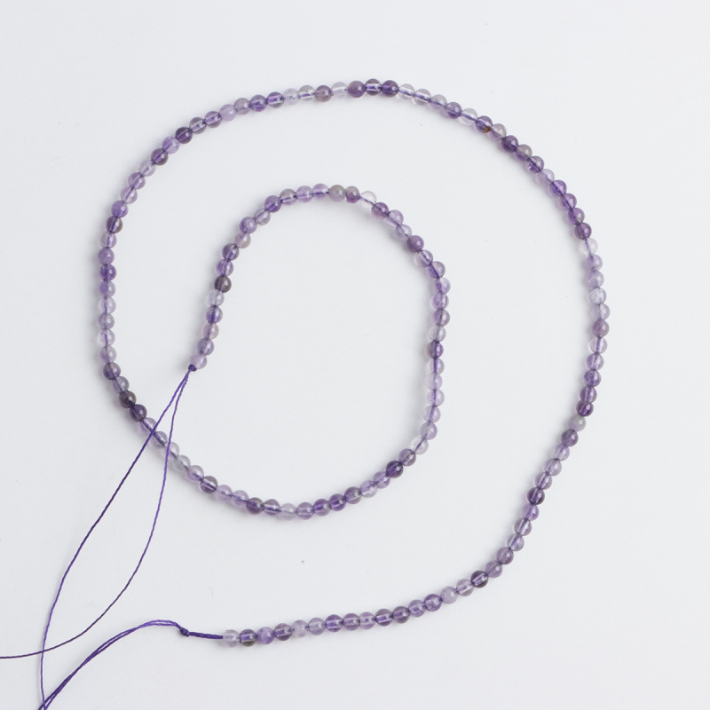 Prirodne ametistne labave perle, 3 mm okrugle, ljubičasti ametist DIY poluproizvodi