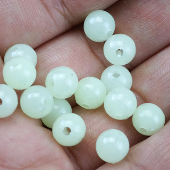 Huamu Mărgele rotunde din plastic luminoase pentru pescuit marin – mărgele fluorescente, accesorii de pescuit