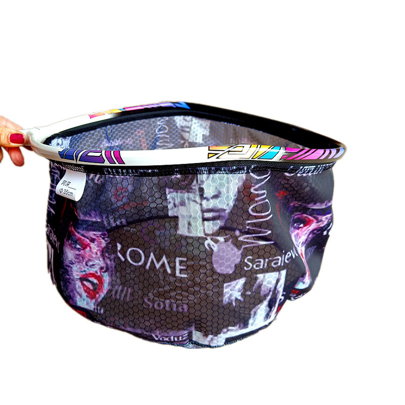 Repülőhorgászat hálófej karbon-titán ötvözetből, egyrészes gyűrűs fej, levehető, gyors száradás, anti-gubancolódás