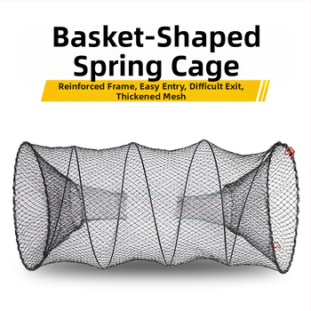 Sulankstoma Neilono krevečių gaudyklė, spyruoklinis mechanizmas, automatinis, apvali